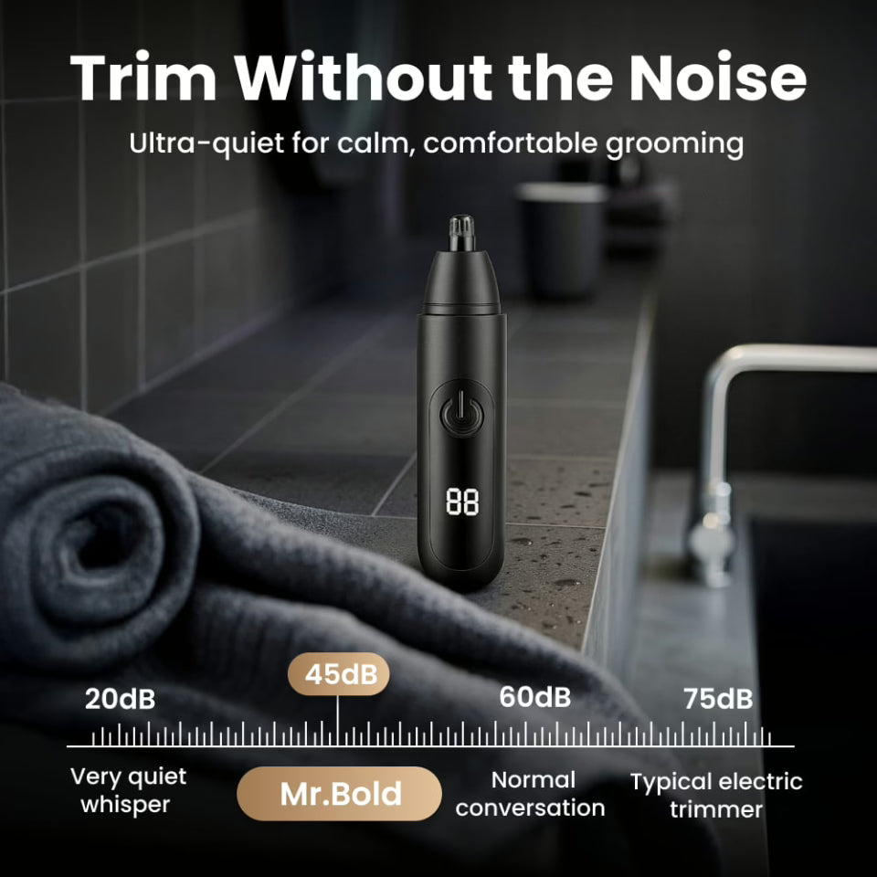 Tondeuse nez et oreilles AstraTrim rechargeable en USB-C — Silencieuse, étanche - Desfino