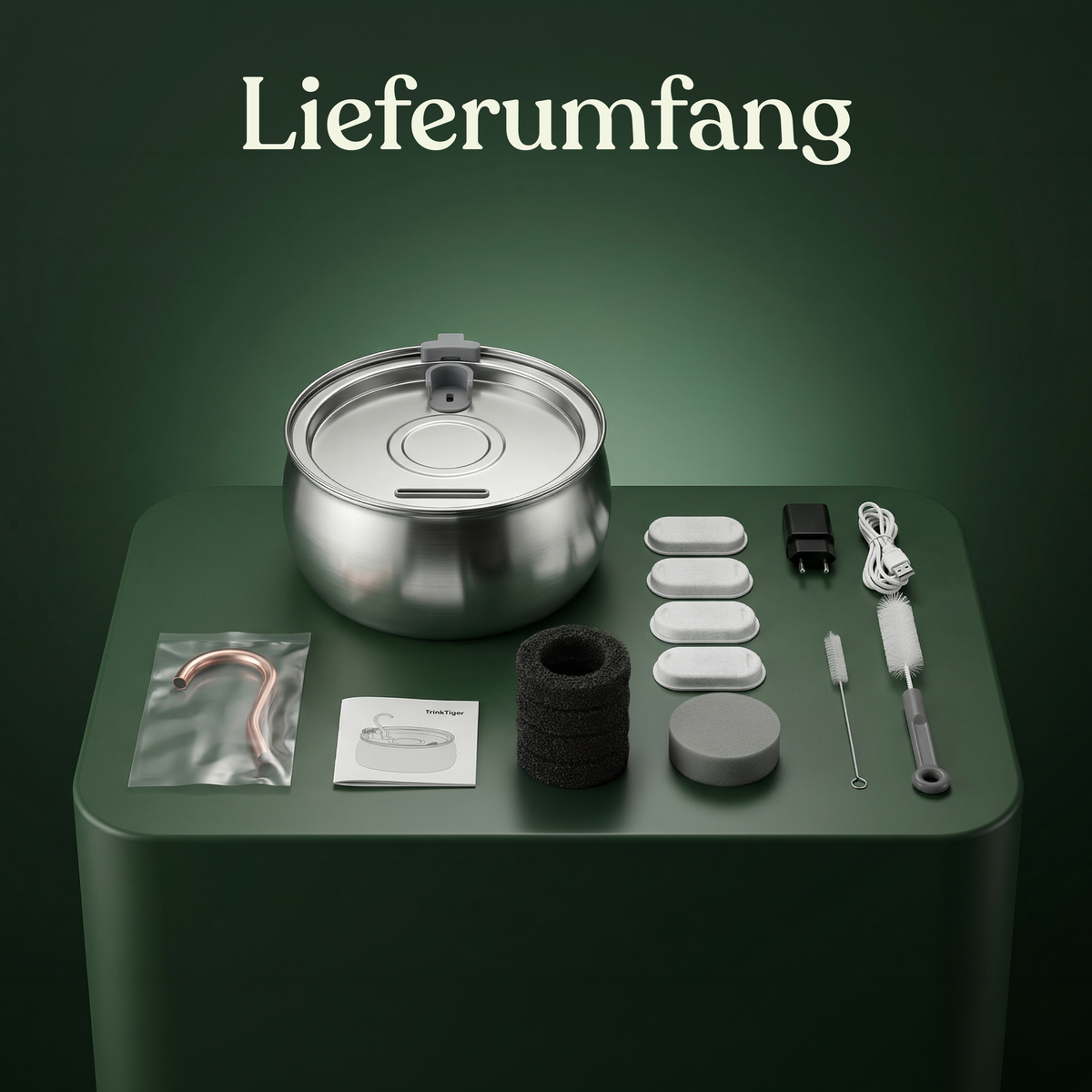 4L Stainless Steel Cat Water Fountain — Quiet Pump, Multi-Stage Filtration