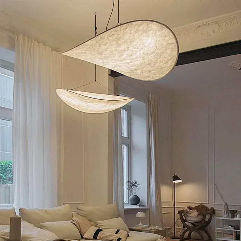 SilkWave-aardappelchip-lamp — handgemaakte ambachtelijke lamp, warme gloed - Desfino