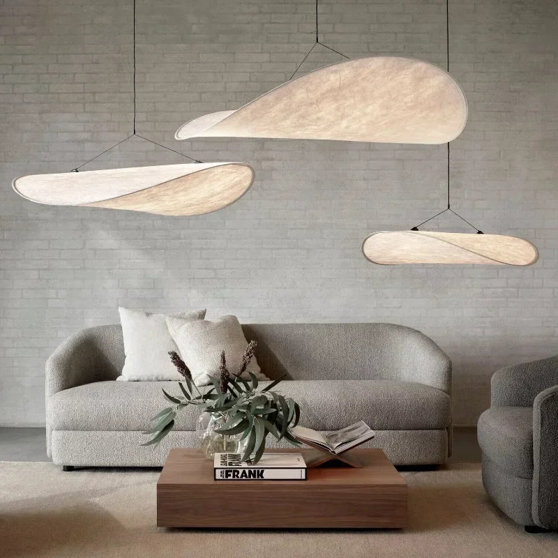 SilkWave-aardappelchip-lamp — handgemaakte ambachtelijke lamp, warme gloed - Desfino