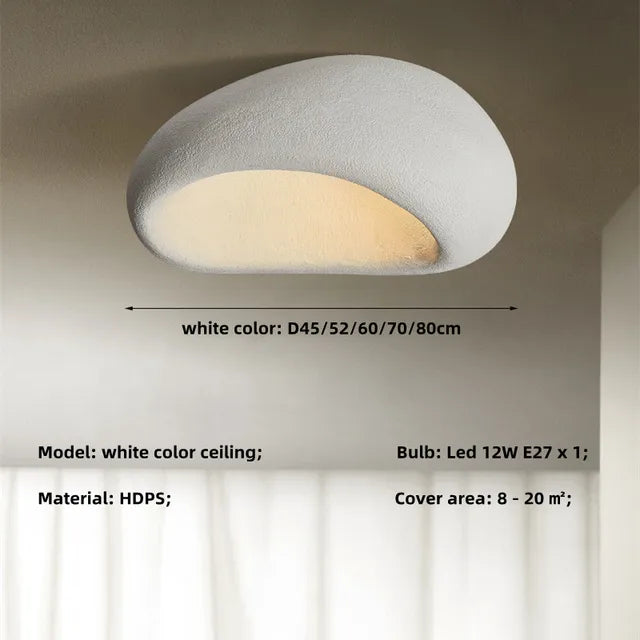 Irisori Wabi-Sabi Ceiling Light — Handcrafted Japanese Form, Organic Silhouette, Warm Glow