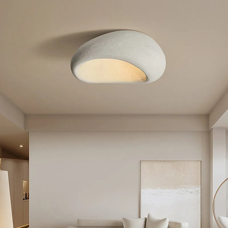 Irisori Wabi-Sabi Ceiling Light — Handcrafted Japanese Form, Organic Silhouette, Warm Glow