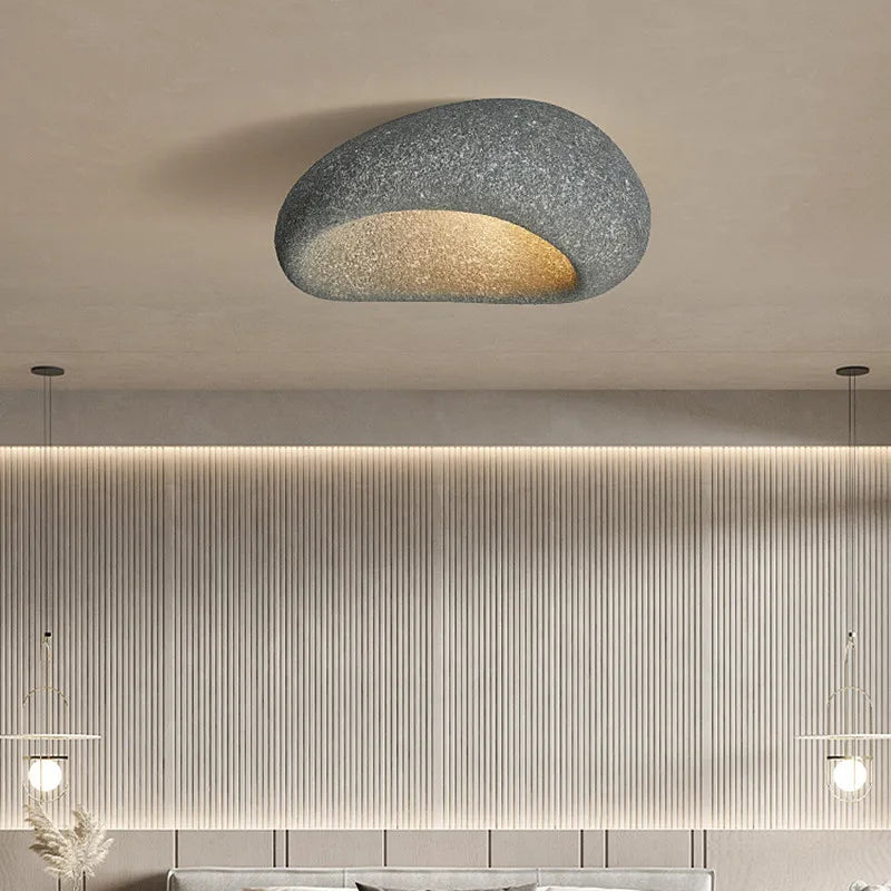 Irisori Wabi-Sabi Ceiling Light — Handcrafted Japanese Form, Organic Silhouette, Warm Glow