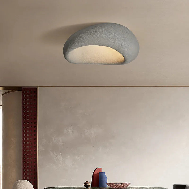 Irisori Wabi-Sabi Ceiling Light — Handcrafted Japanese Form, Organic Silhouette, Warm Glow