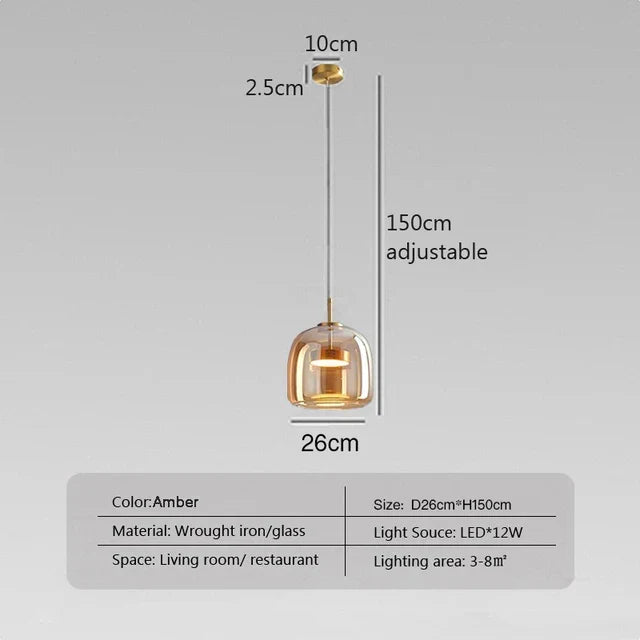 LumaNest Clear Glass Lamp — Minimalist Shade, Even Lighting - Desfino