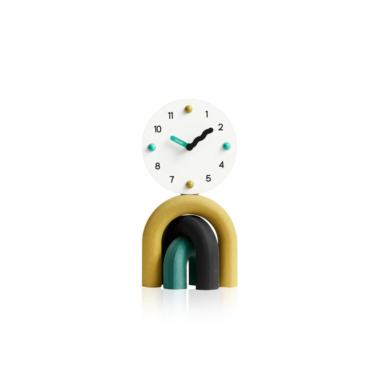 LumenArc Nordic Arch Desk Clock — Silent Quartz, Two Finishes - Desfino