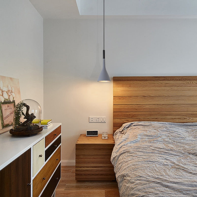 Lampada a sospensione moderna in alluminio NordicGlow — E27, cavo da 150 cm - Desfino