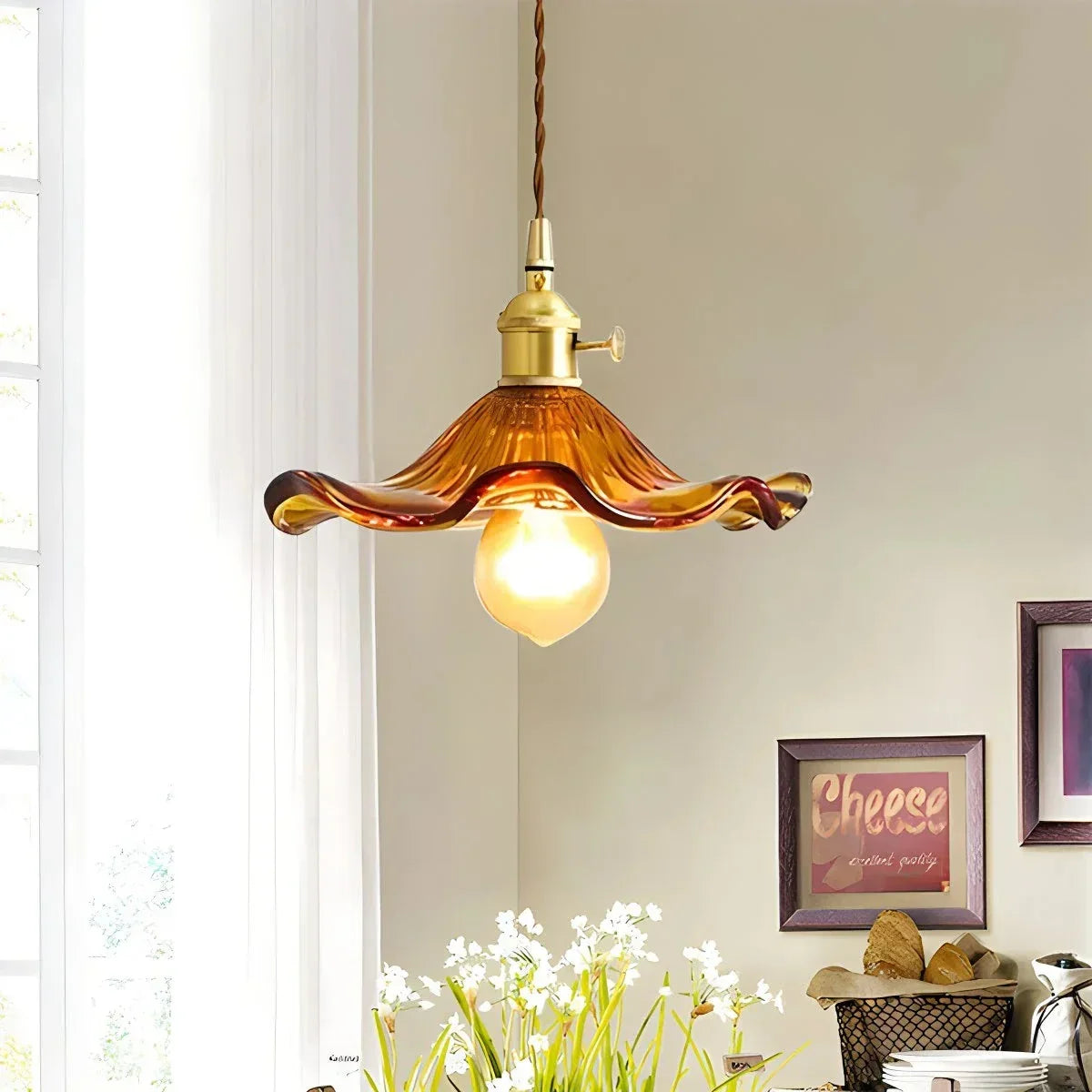 Nordic Japanese Glass Chandelier for Living Room | Desfino
