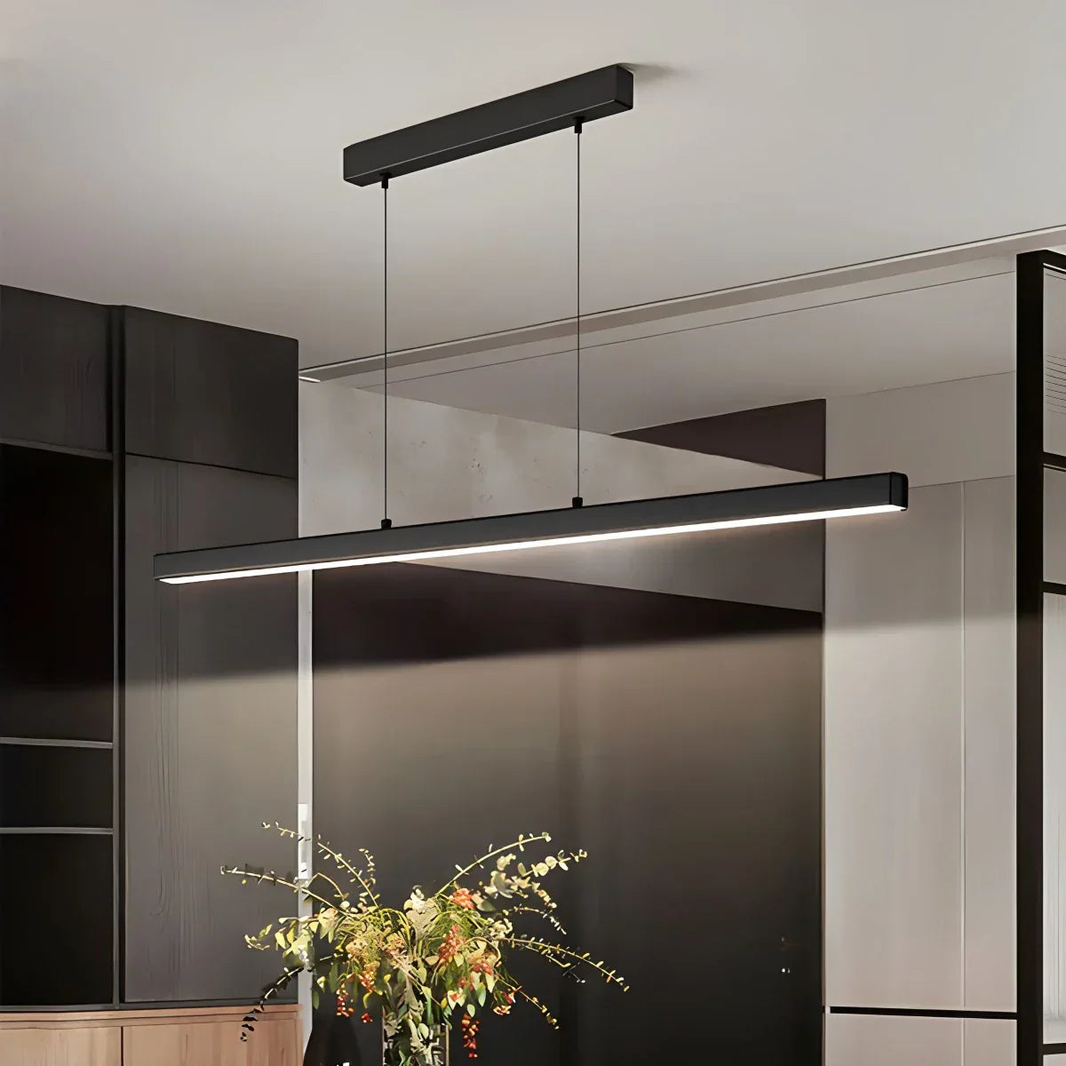 Nordic LED Linear Pendant Light for Kitchen Island | Desfino