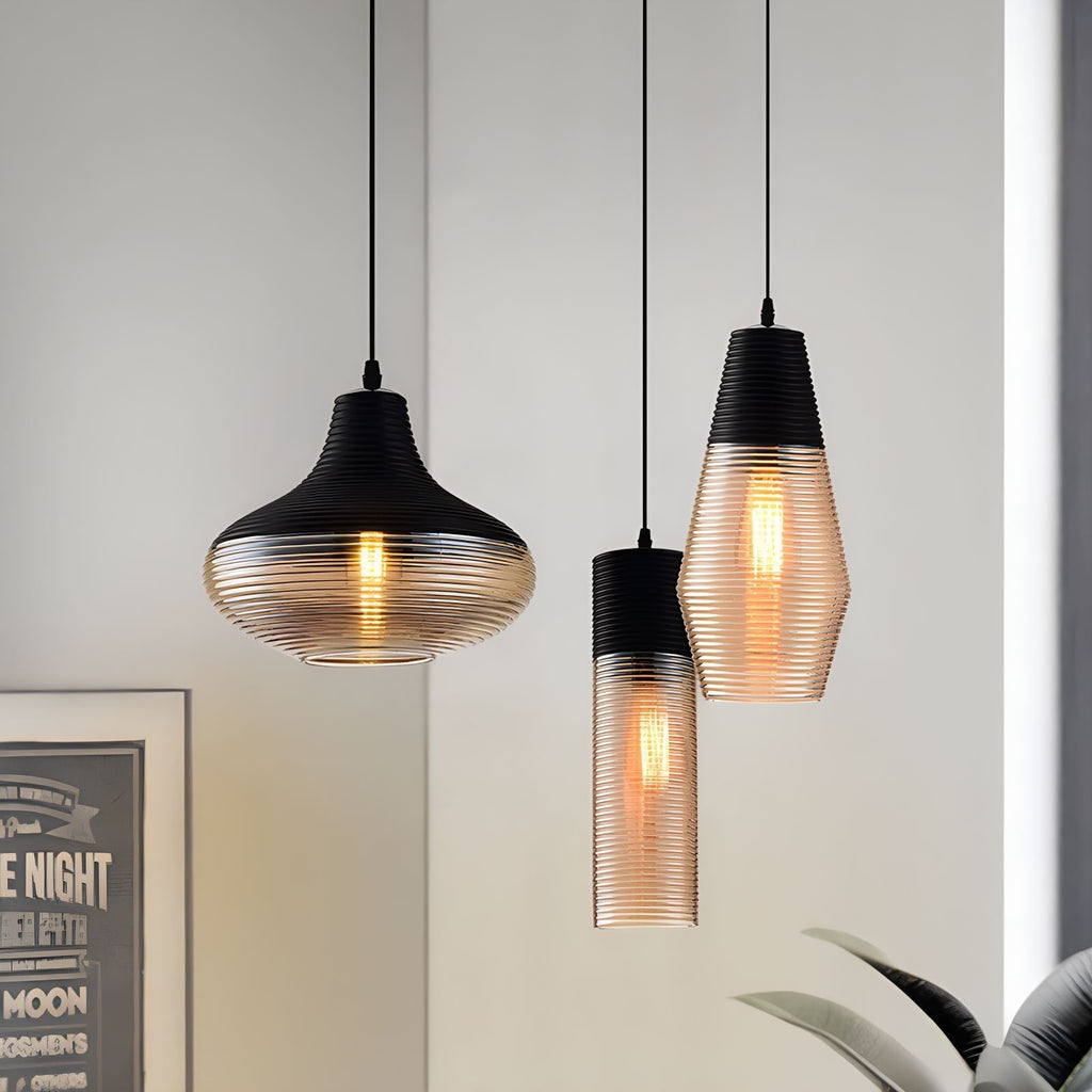 Glas-Pendelleuchte im Industriestil für die Küche | Desfino
