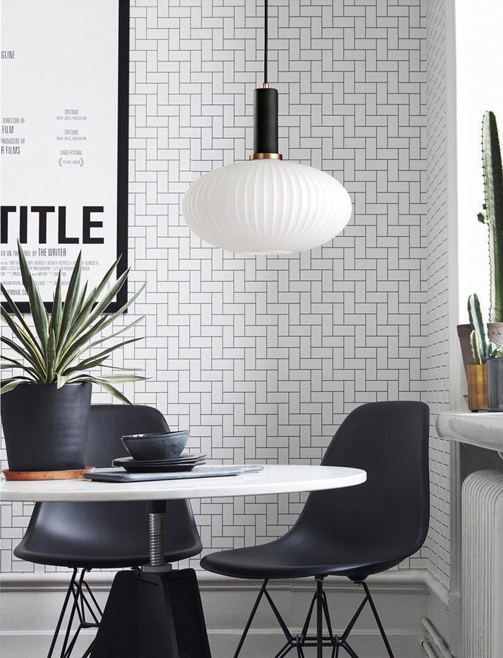 Nordisk pendellampe i rillet glass — moderne varm-hvitt lys - Desfino
