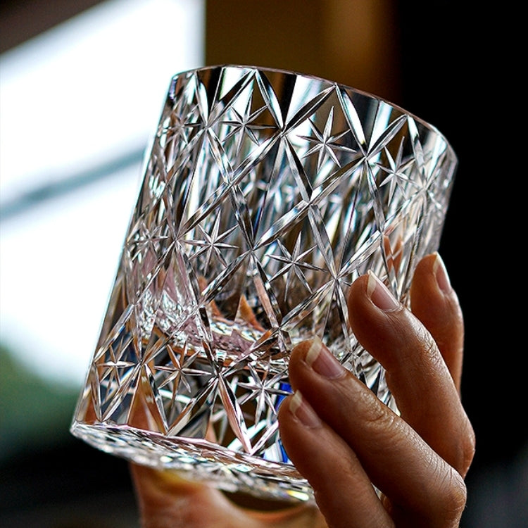 Hoshira Handcrafted Whisky Glass — Celestial Design, Wooden Box