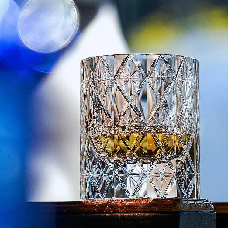 Hoshira Handcrafted Whisky Glass — Celestial Design, Wooden Box
