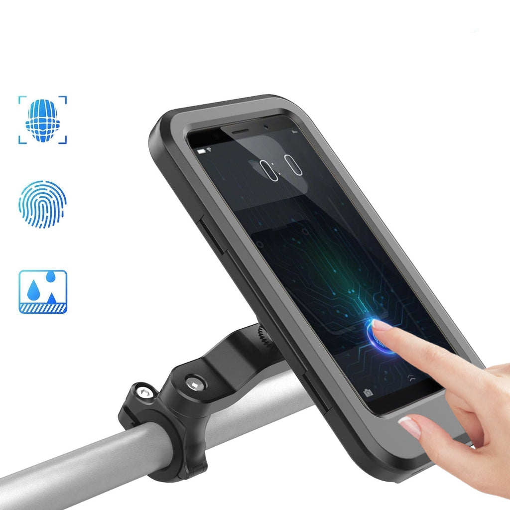 Uchwyt na telefon na kierownicę AquaRide — wodoodporny, powerbank 5000 mAh - Desfino