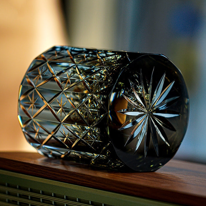 Hoshira Handcrafted Whisky Glass — Celestial Design, Wooden Box