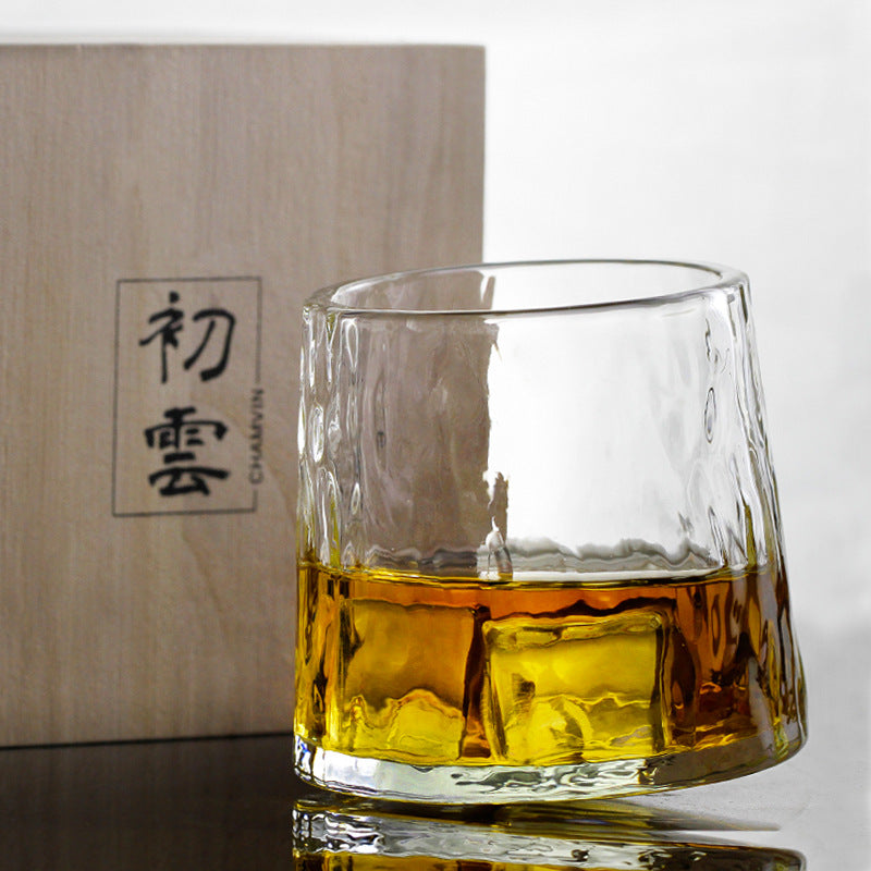 Kiyomi 日式威士忌酒杯 — 雕刻细节，配木盒 - Desfino