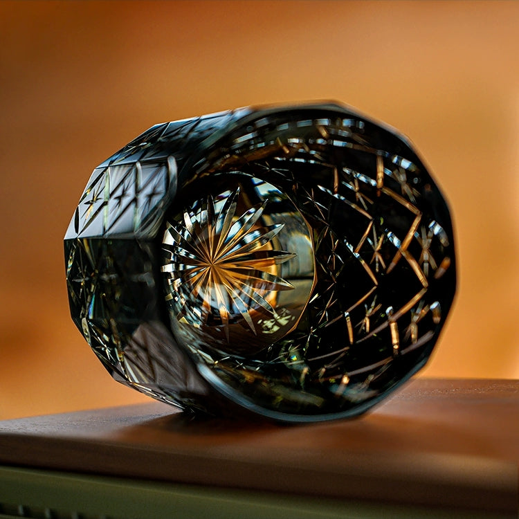Hoshira Handcrafted Whisky Glass — Celestial Design, Wooden Box