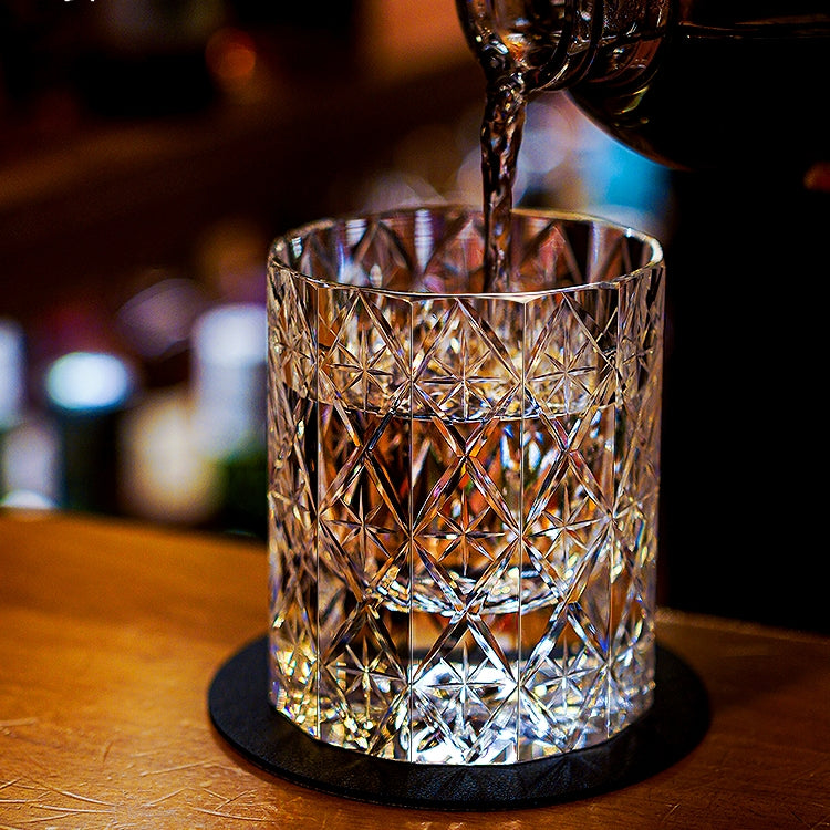 Hoshira Handcrafted Whisky Glass — Celestial Design, Wooden Box