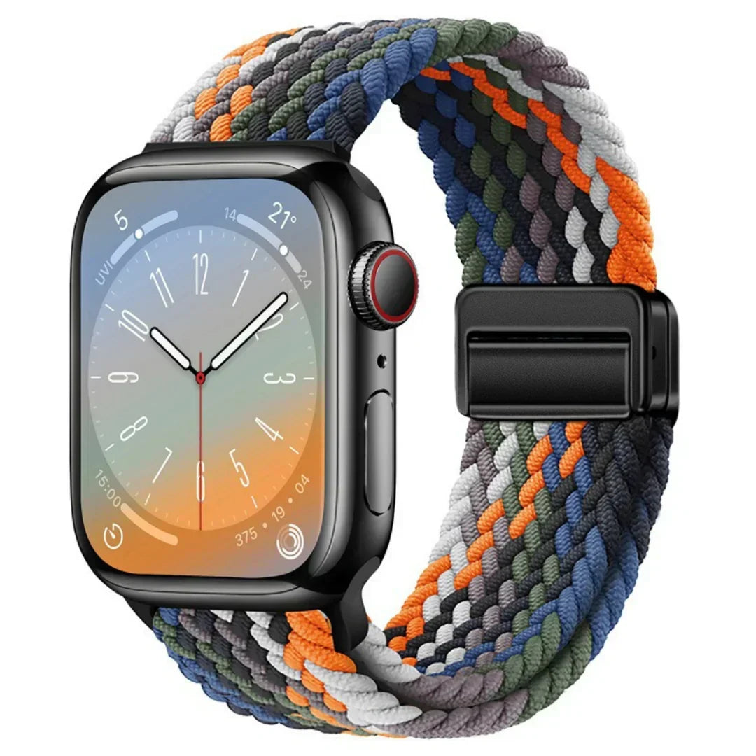 Velora Apple Watch Nylon Magnetic Strap — Adjustable 140–230mm Fit - Desfino