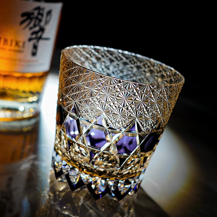 Hikaru Artisan Fluorite Whisky Tumbler — Wooden Presentation Box