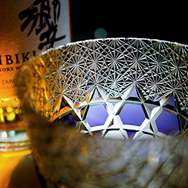 Hikaru Artisan Fluorite Whisky Tumbler — Wooden Presentation Box