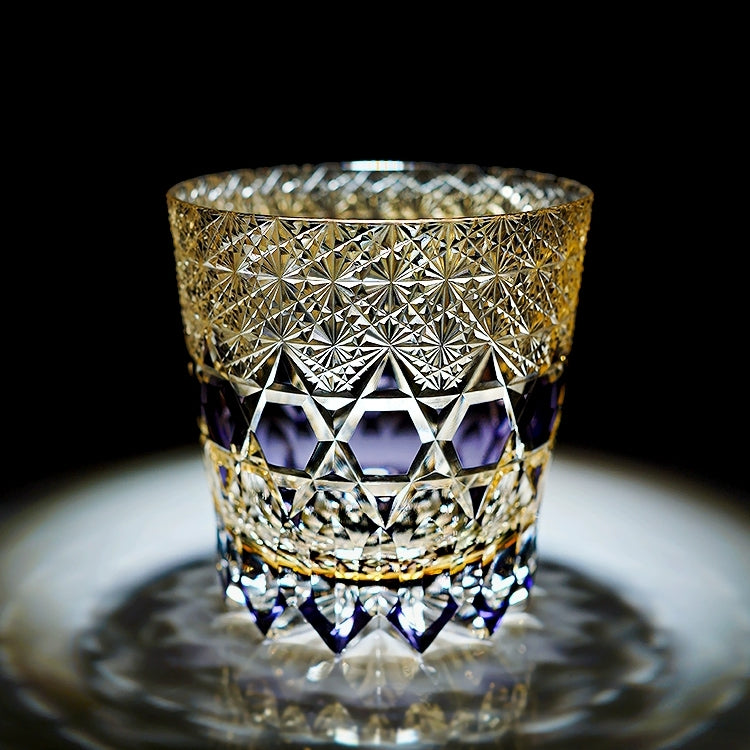 Hikaru Artisan Fluorite Whisky Tumbler — Wooden Presentation Box