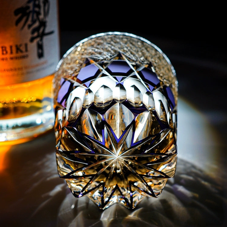 Hikaru Artisan Fluorite Whisky Tumbler — Wooden Presentation Box