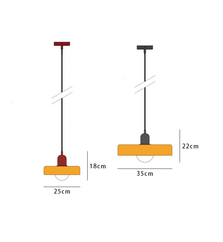 Arkea színes üveg függőlámpa — állítható, 150 cm-es kábel - Desfino