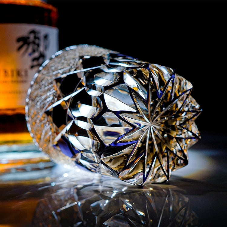 Hikaru Artisan Fluorite Whisky Tumbler — Wooden Presentation Box