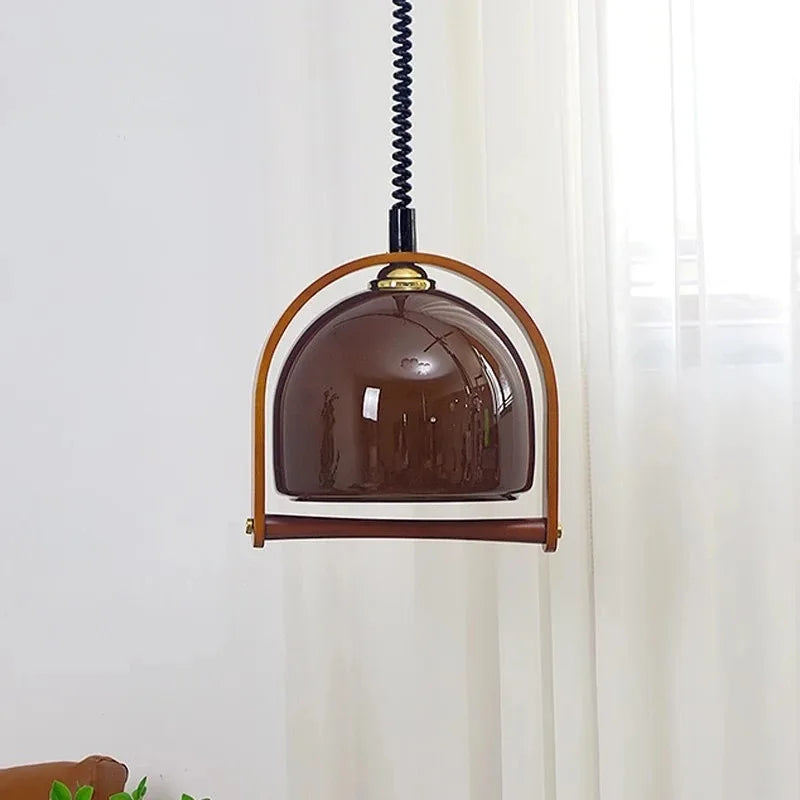 Rivara pendellampe i tre — vintage lampe til spisestue og kjøkken - Desfino