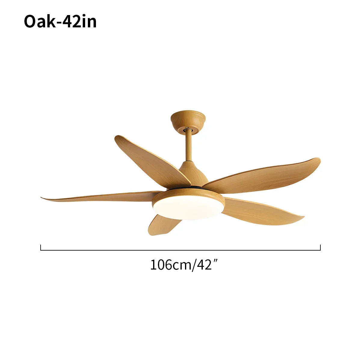 Moderner Deckenventilator mit 5 Flügeln und Lampe | Desfino