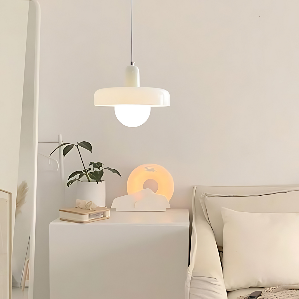 NovaHalo moderne opalpendel med halo — justerbar LED-loftslampe - Desfino