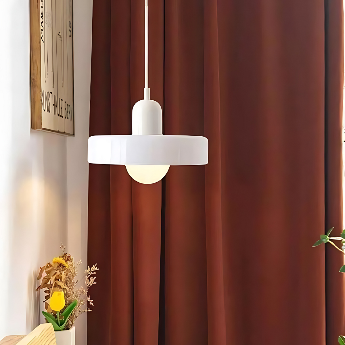 NovaHalo moderne opalpendel med halo — justerbar LED-loftslampe - Desfino