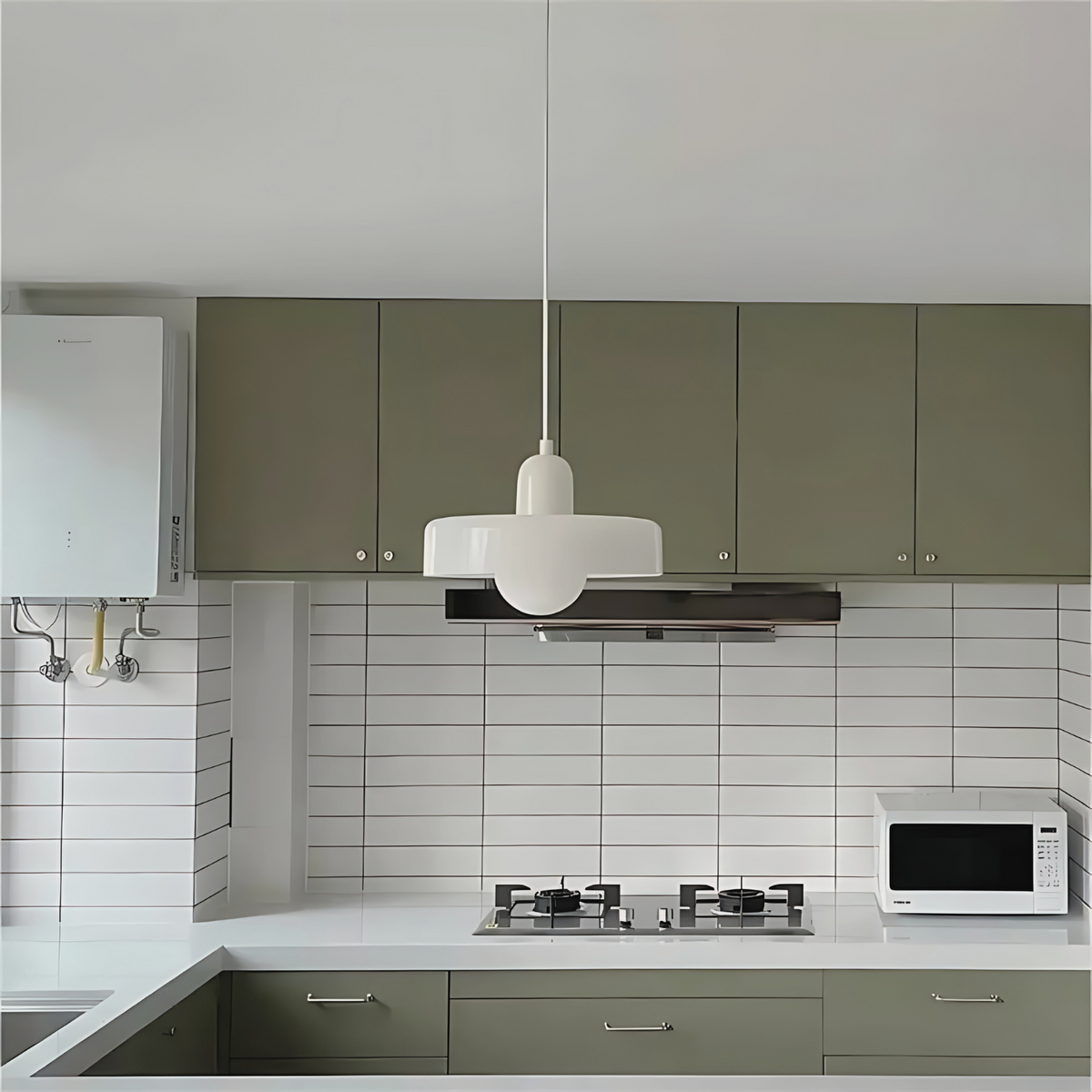 NovaHalo moderne opalpendel med halo — justerbar LED-loftslampe - Desfino