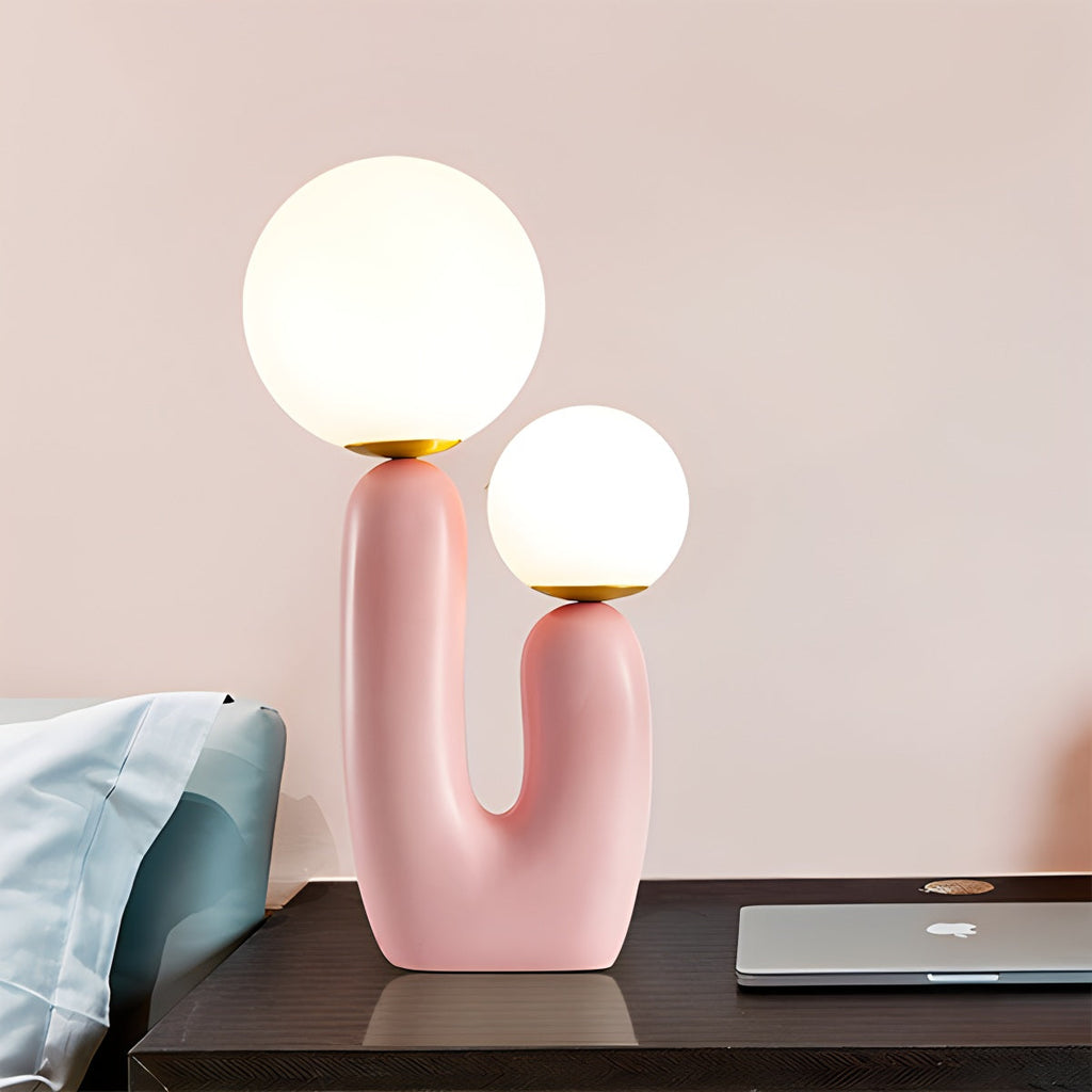 Rau strukturierte Harztischlampe | Desfino