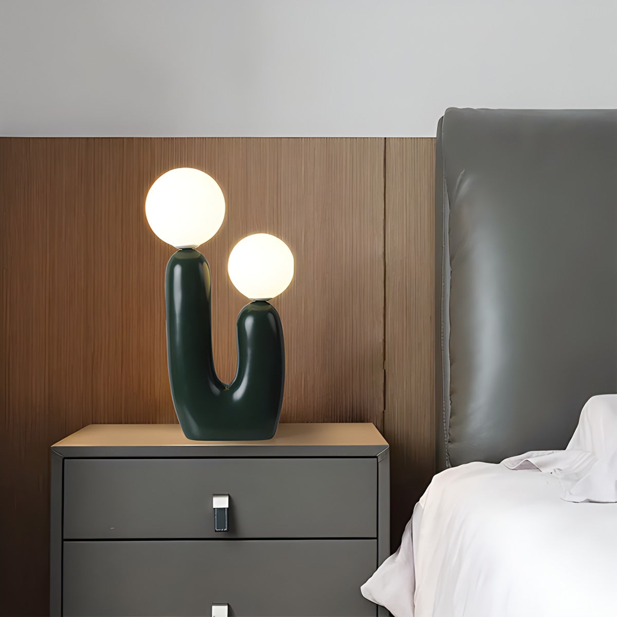 Rau strukturierte Harztischlampe | Desfino