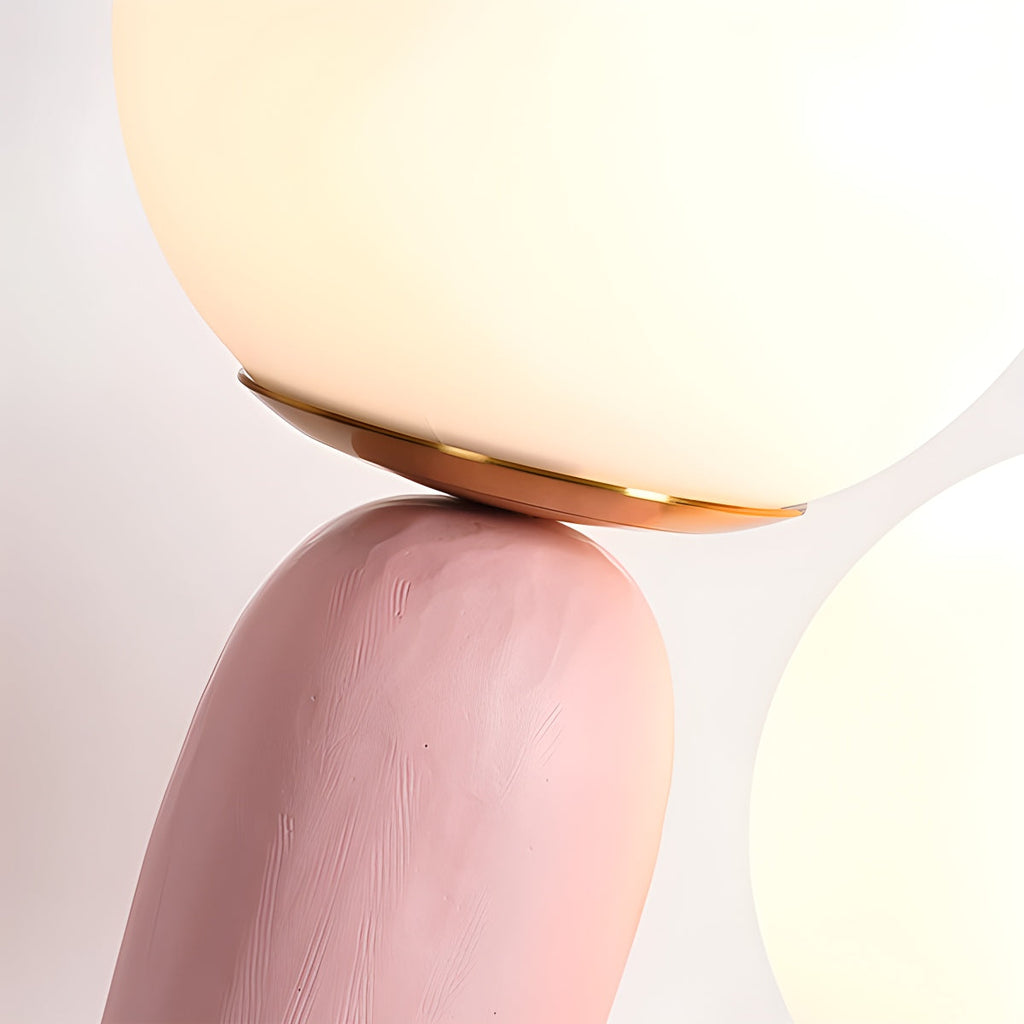 Rau strukturierte Harztischlampe | Desfino
