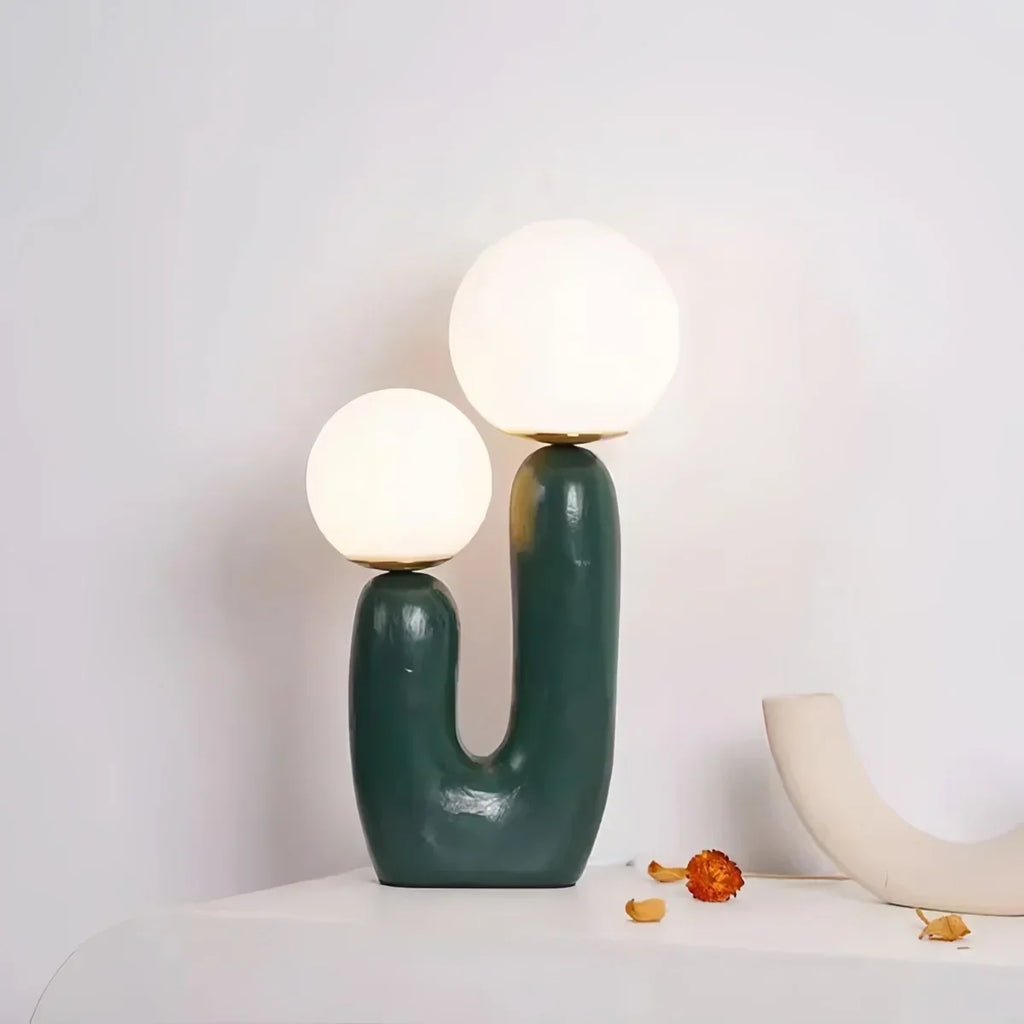 Rau strukturierte Harztischlampe | Desfino