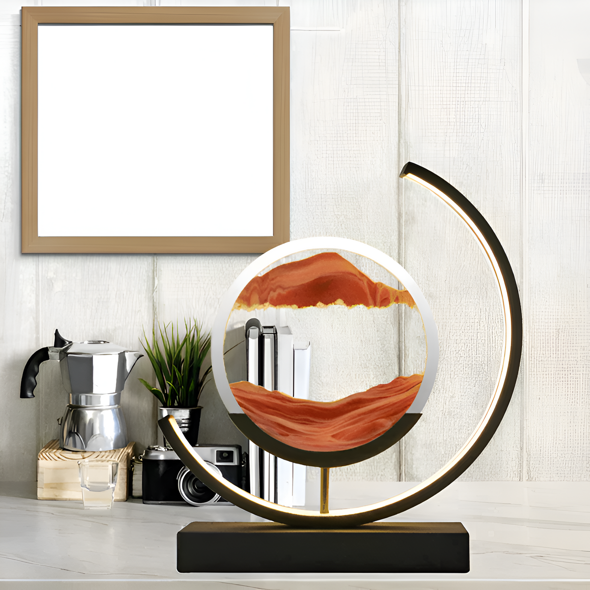 Candeeiro CalmSands Glow — Arte de areia LED, aplicação e controlo remoto, 3 modos - Desfino
