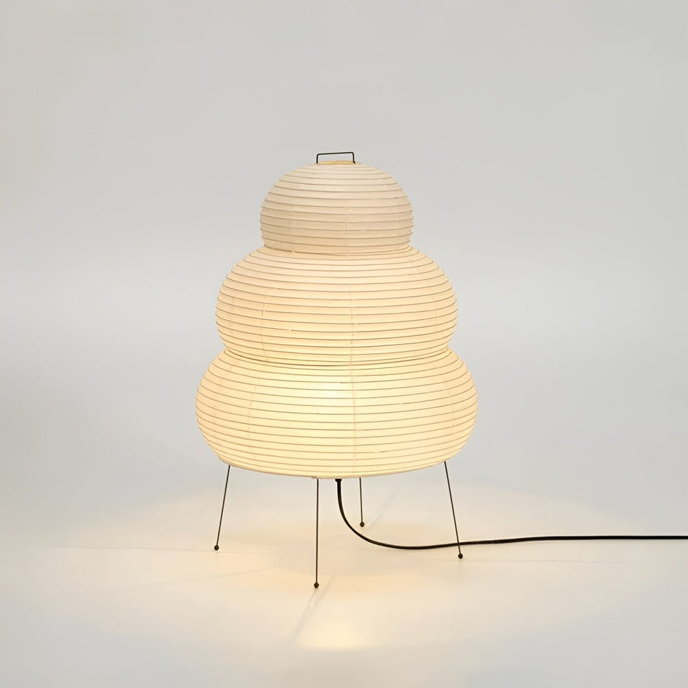 Lampada da terra in carta di riso SoraLume — luce regolabile a 3 colori | Desfino