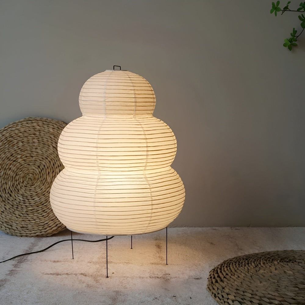 Stojací lampa SoraLume z rýžového papíru — nastavitelné světlo ve 3 barvách | Desfino