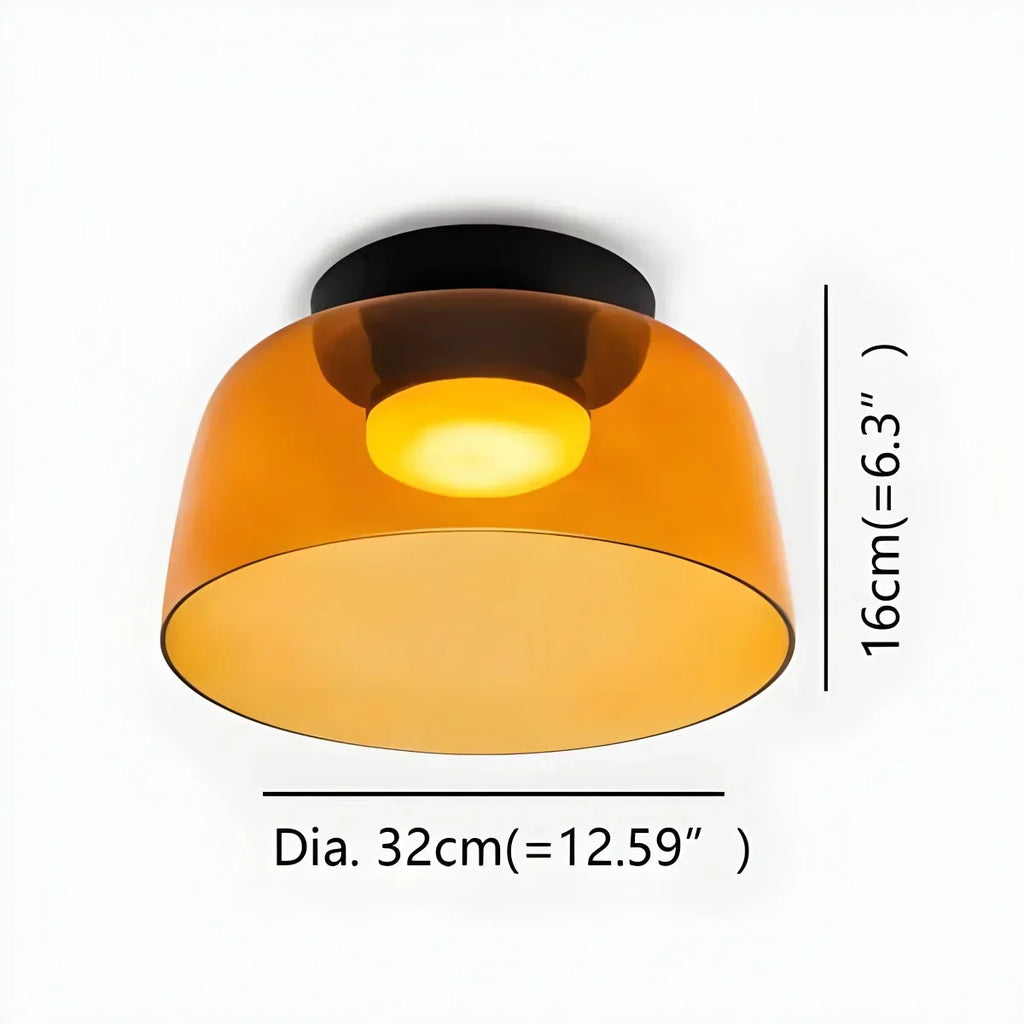 Colored Glass Ceiling Light for Bedroom | Desfino