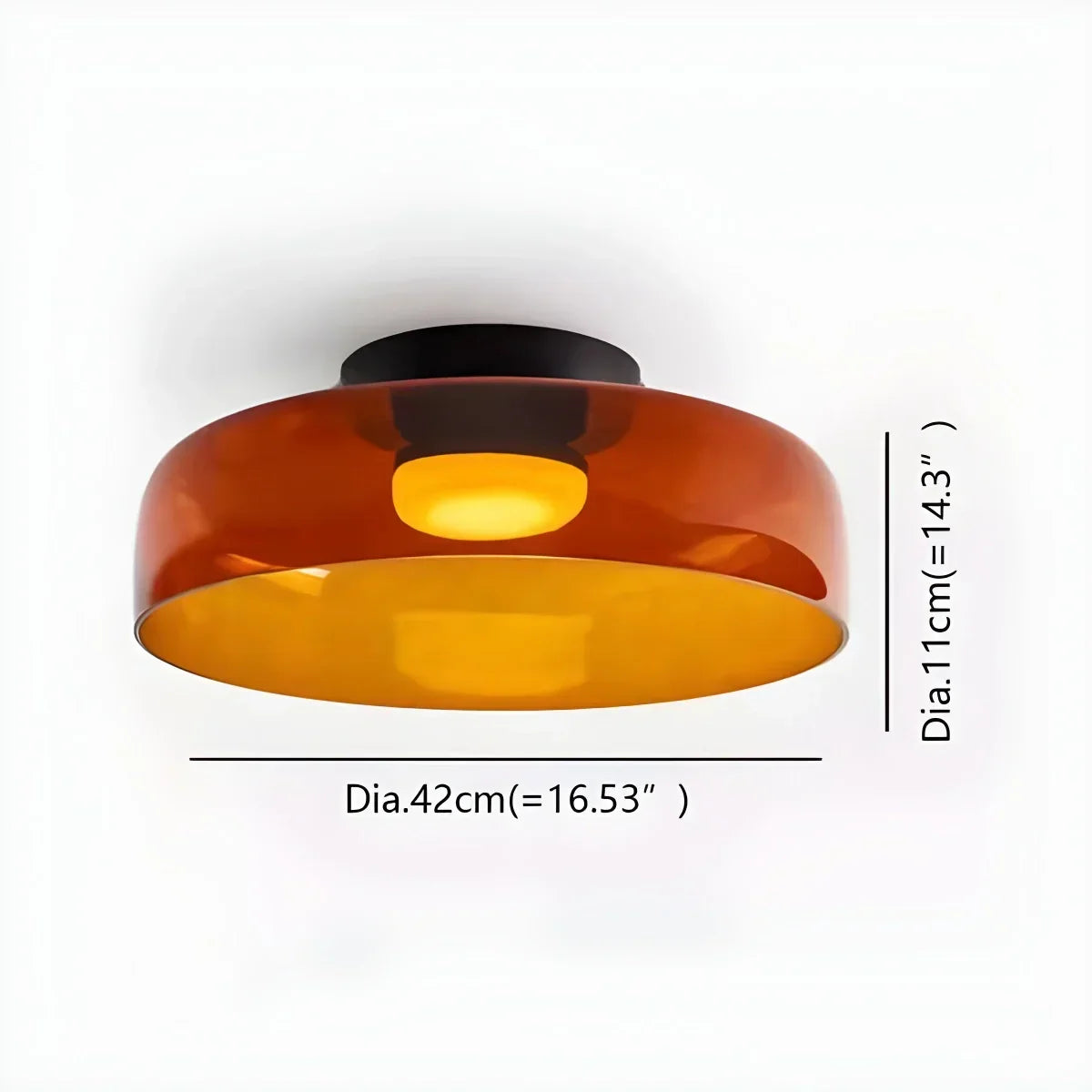 Colored Glass Ceiling Light for Bedroom | Desfino