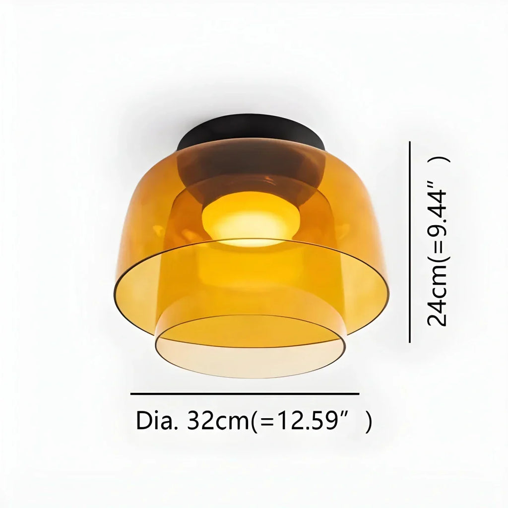 Colored Glass Ceiling Light for Bedroom | Desfino