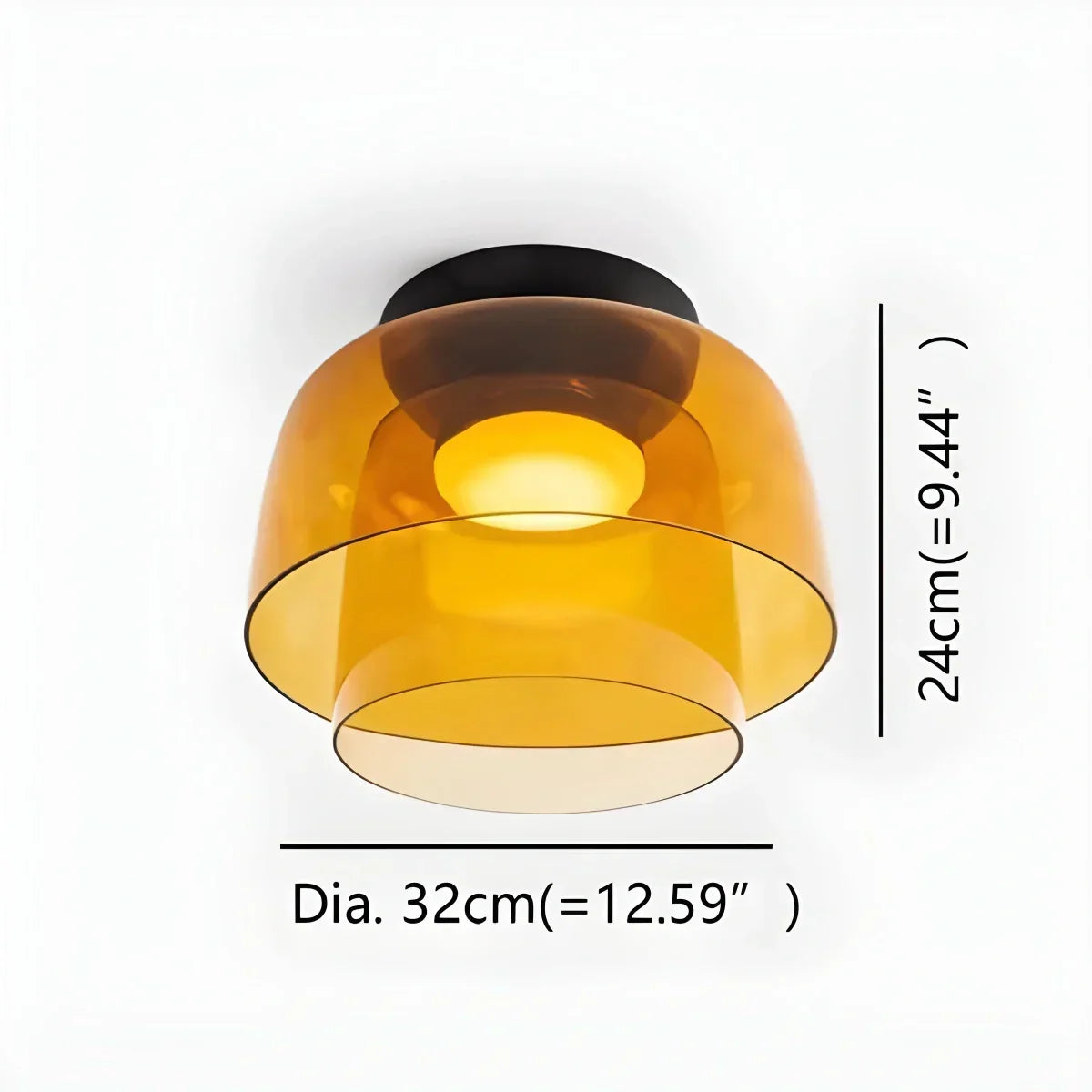 Colored Glass Ceiling Light for Bedroom | Desfino
