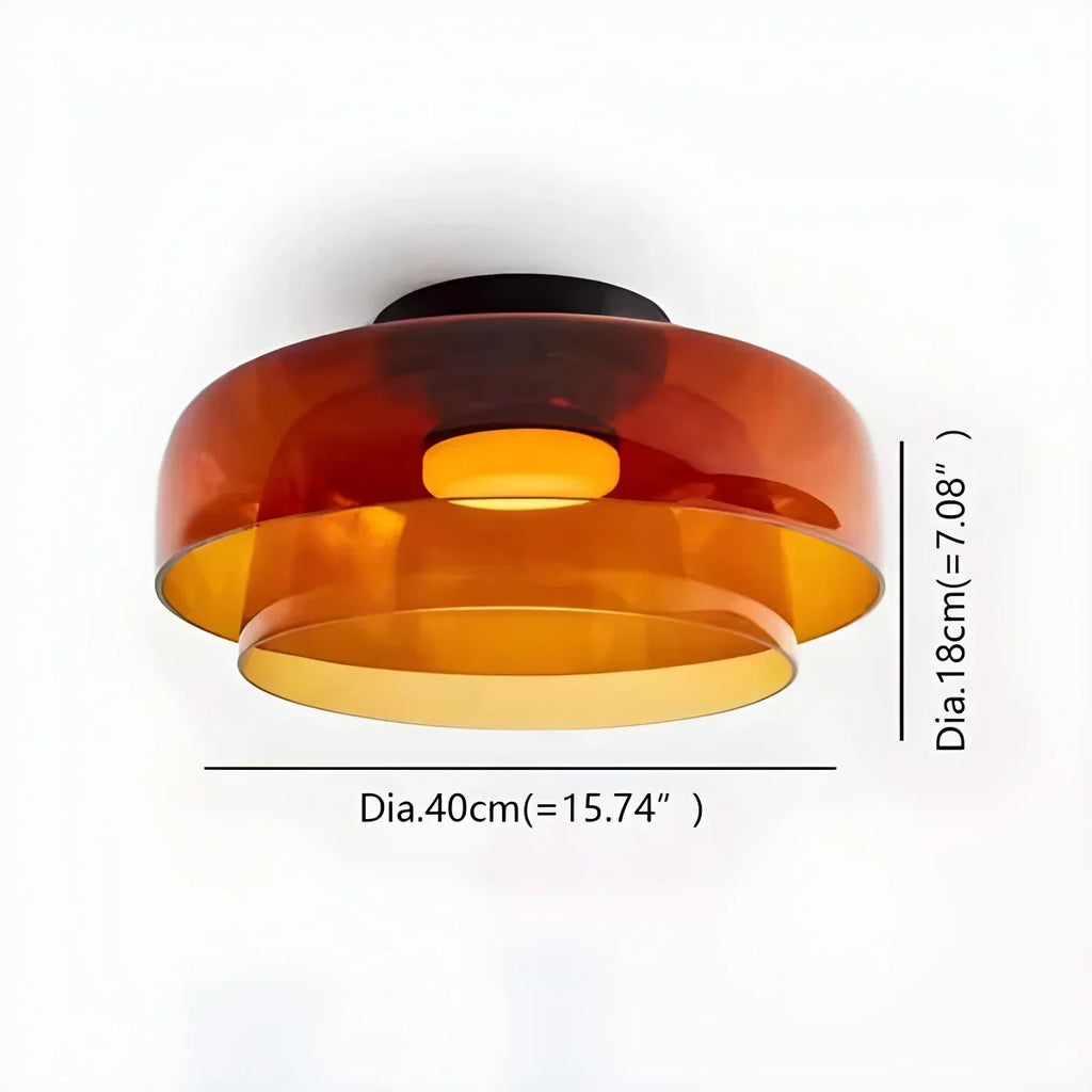 Colored Glass Ceiling Light for Bedroom | Desfino