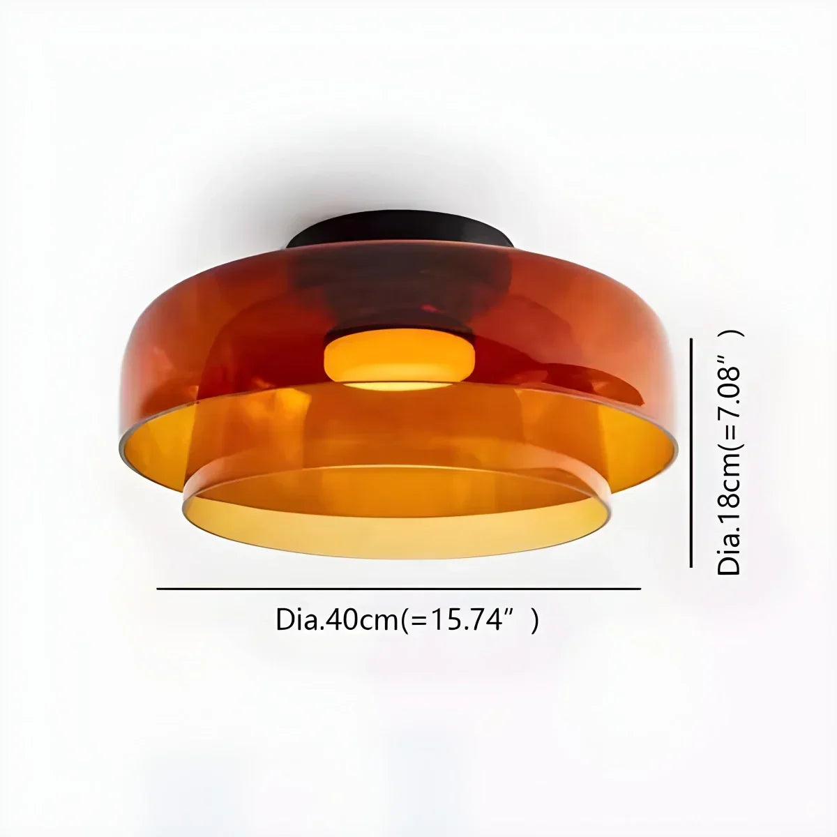 Colored Glass Ceiling Light for Bedroom | Desfino