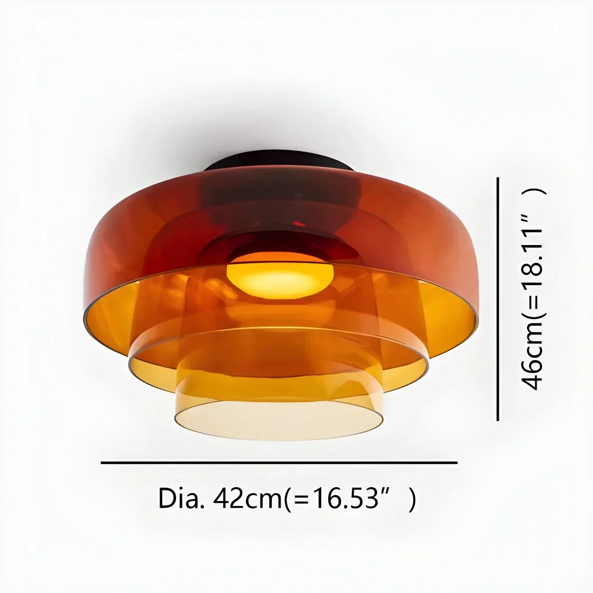 Colored Glass Ceiling Light for Bedroom | Desfino