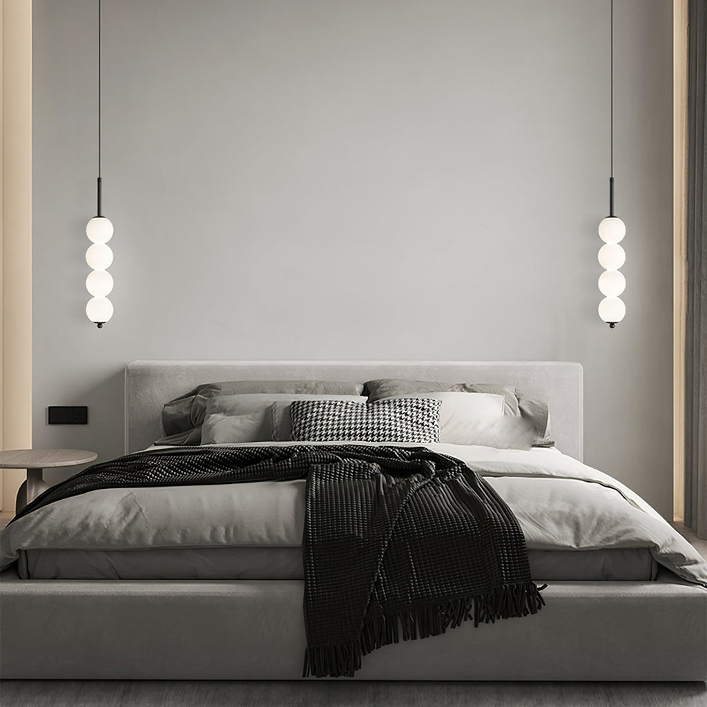 Orbet Stacked Glass Ball Pendant Lamp for Bedside | Desfino