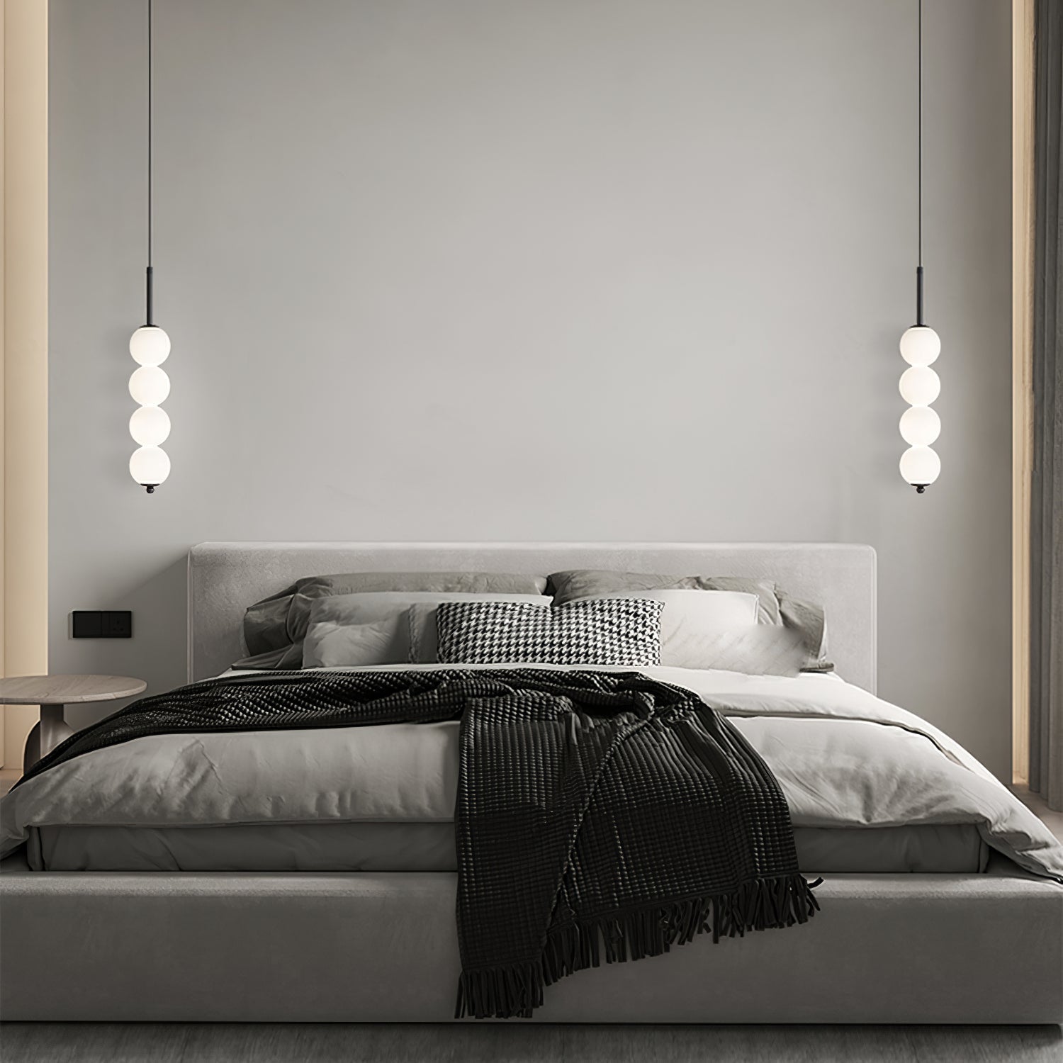 Orbet Stacked Glass Ball Pendant Lamp for Bedside | Desfino
